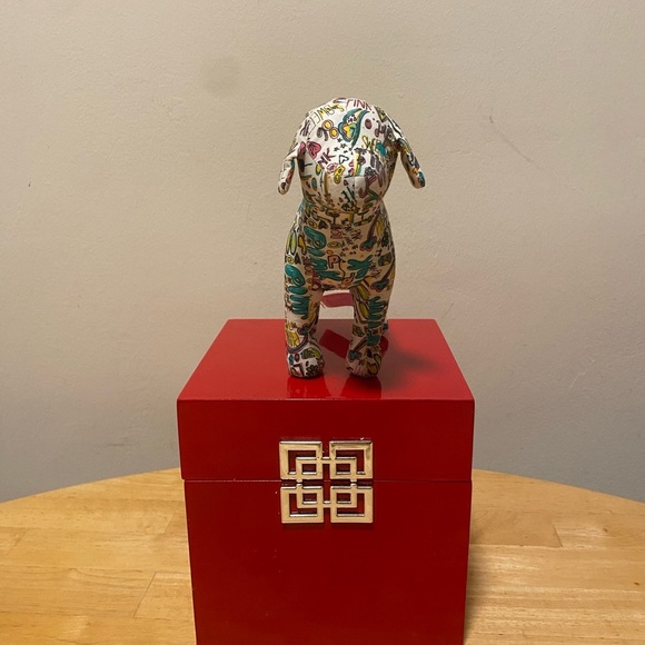 Victoria's Secret PINK VS Dog Plush Graffiti 8.5" X 6" Doodle Drawings Words - Picture 2 of 5